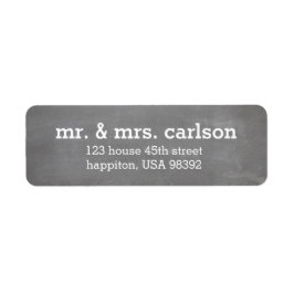 Första jul som Mr. & Mrs Chalkboard | Returadress Etikett
