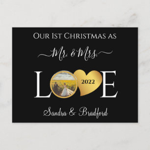 Första jul som Newlyweds-Helgdag Card Helg Vykort