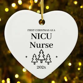 Första jul som Nicu Nurse Neonatal Care Julgransprydnad Keramik