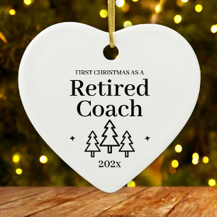 Första jul som pensionerad Coach Pension Julgransprydnad Keramik