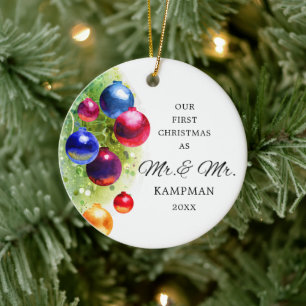 Första jul som Personlig Baubles Julgransprydnad Keramik
