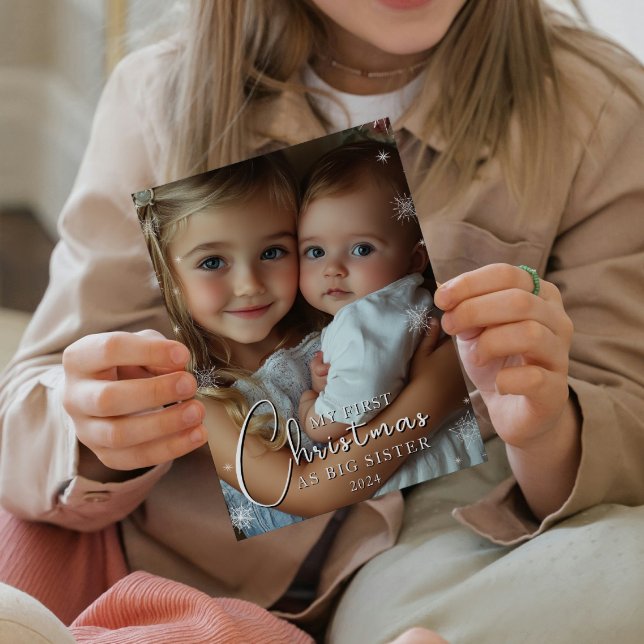 Första jul som stor syster fototryck (Skapare uppladdad)