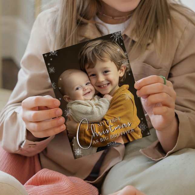 Första jul som storebror fototryck (Skapare uppladdad)