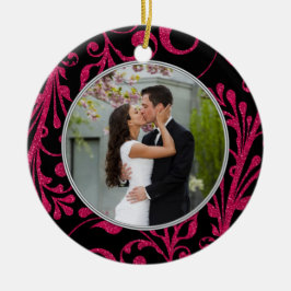 Första jul tillsammans med Rosa Black Photo Julgransprydnad Keramik