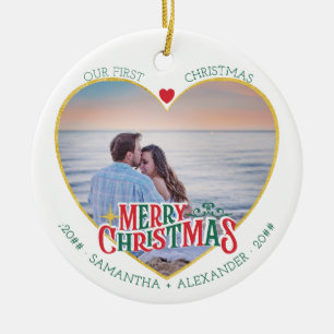 Första jul tillsammans med Rustic Farmhouse Photo Julgransprydnad Keramik