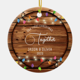 Första jul tillsammans med Rustic String Light Pho Julgransprydnad Keramik