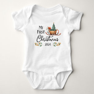 Första jul - vattenfärg Sled T Shirt