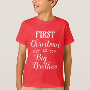 Första julbroderfamiljen som matchar vit t shirt