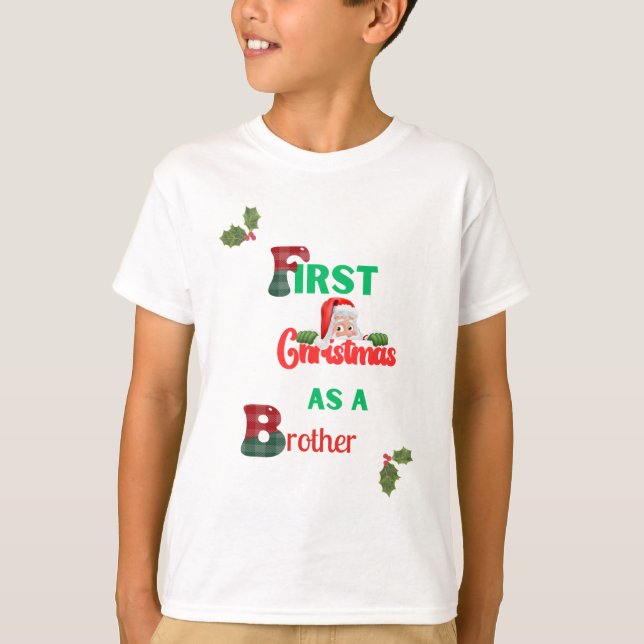Första julbrodern Kids Helgdag T Shirt (Framsida)