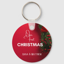 Första juldagen Heliga Berries Namn Personlig Nyckelring