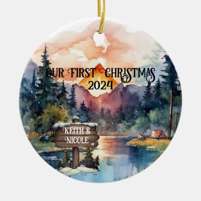 Första juldagen julgransprydnad keramik (Framsidan)