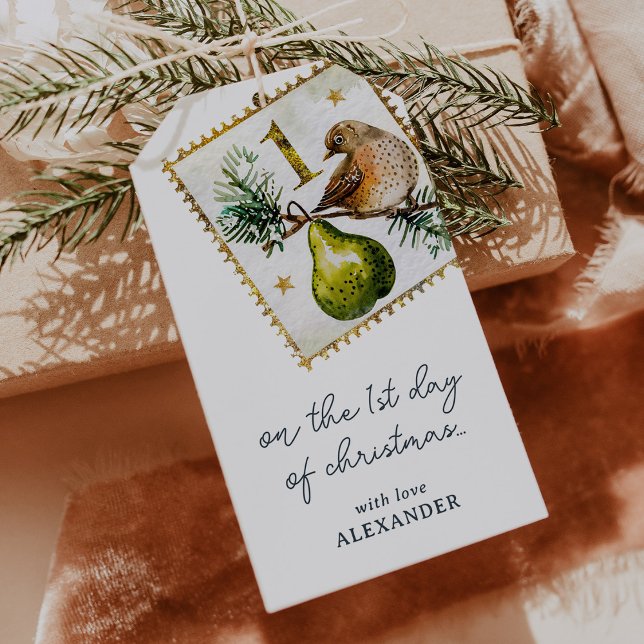 Första juldagen presentetikett (Skapare uppladdad)