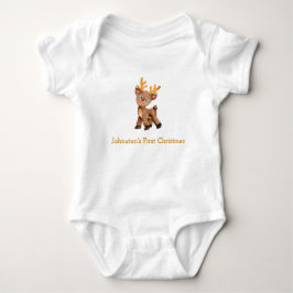 Första julen Babyhjort Baby Body T Shirt