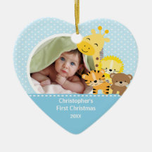 Första julen bebis Foto Ornament Giraff