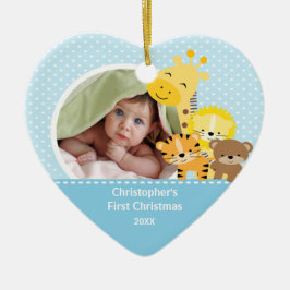 Första julen bebis Foto Ornament Giraff