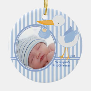 Första julen bild Ornament Stork Pojke