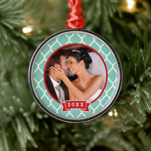 Första julen Bröllop Keepsaké Photo Ornament