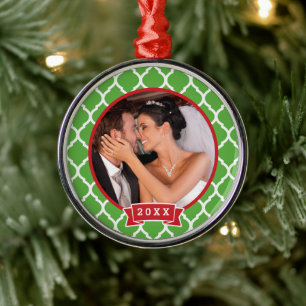 Första julen Bröllop Keepsaké Photo Ornament