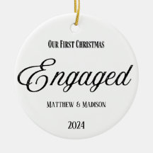 Första julen Engaged Ornament