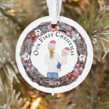 Första julen, enkel mor-tomhat PHOTO