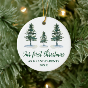 Första julen, farmor Calligraphy Gräs Julgransprydnad Keramik