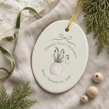 Första julen för baby född i januari med födelsemå