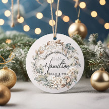Första julen Gift med Blommigt Löv