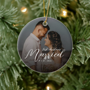 Första julen Gift Newlyed Julgransprydnad Keramik