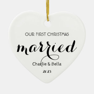 Första julen Gift Ornament - Bröllop Keepsak