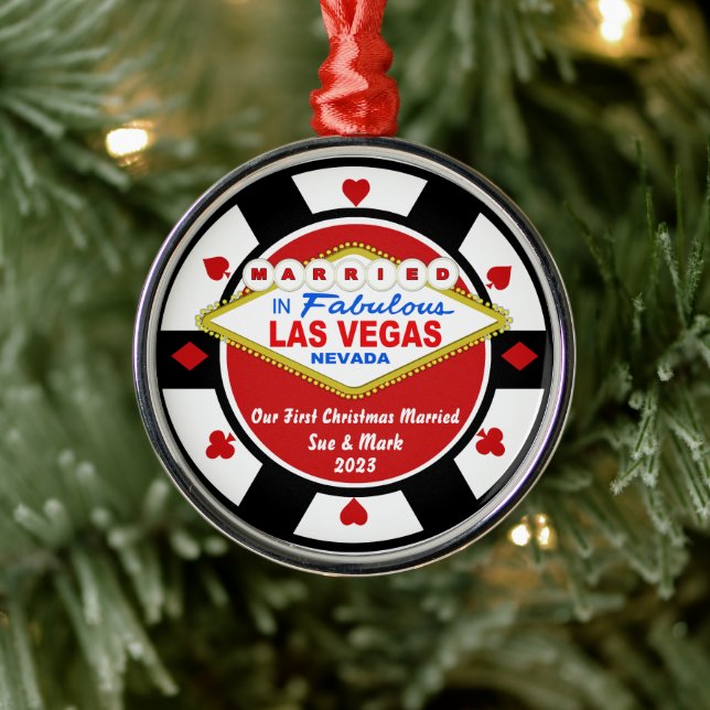 Första julen gift Vegas-ornament 2023 Julgransprydnad Metall (Träd)