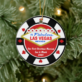 Första julen gift Vegas-ornament 2025 Julgransprydnad Keramik