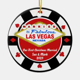 Första julen gift Vegas-ornament 2025 Julgransprydnad Keramik