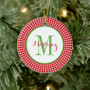 Första julen i Bröllop Monogram Photo Ornament