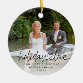 Första julen i Kärlek 2 Foton Helgdag 2 Julgransprydnad Keramik