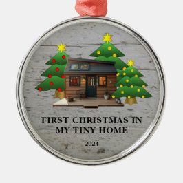 Första julen i min lilla hemmiljö julgransprydnad metall