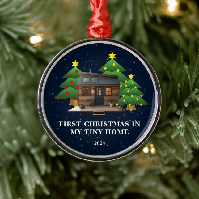 Första julen i min lilla hemmiljö julgransprydnad metall (Träd)