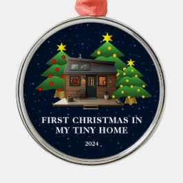 Första julen i min lilla hemmiljö julgransprydnad metall