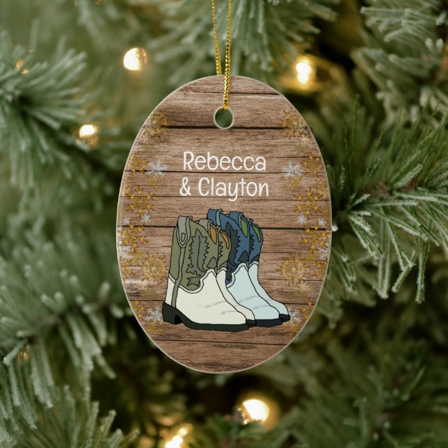 Första julen i Par New Home Land Julgransprydnad Keramik (Träd)