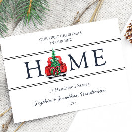 Första julen i vår nya jul hemma vykort