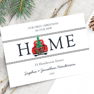 Första julen i vår nya jul hemma vykort