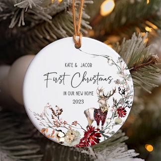 Första julen i vår nya julklapp julgransprydnad keramik