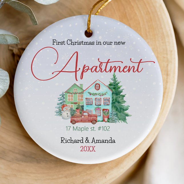 Första julen i vår nya lägenhet Mintaqua Cer Julgransprydnad Keramik (Skapare uppladdad)