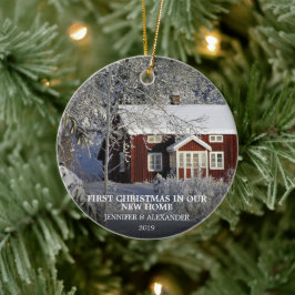 Första julen i vårt nya eget foto hemma julgransprydnad keramik