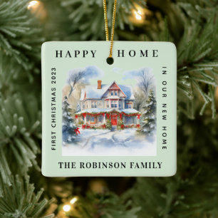 Första julen i vårt nya, glupska ljus Pista Julgransprydnad Keramik