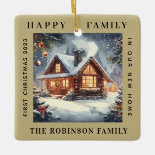 Första julen i vårt nya hemmabioskogar Sand Ecru Julgransprydnad Keramik