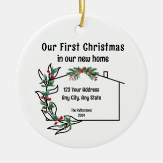 Första julen i vårt nya hemnamn julgransprydnad keramik