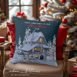 Första julen i vårt nya hemvinter kudde