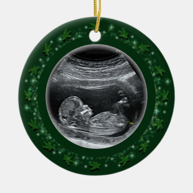 Första julen keramikprydnad för bebis julgransprydnad keramik (Framsidan)