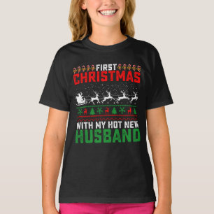Första julen med min heta nya make ful t shirt