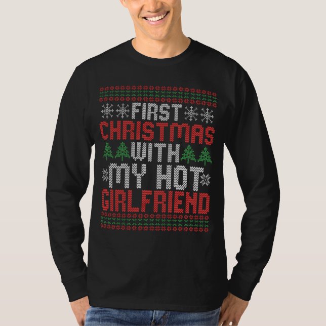 Första julen med min Hett Girlkompis Sweater T Shirt (Framsida)